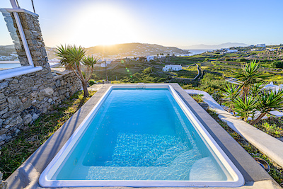 Ornos villas view of pool