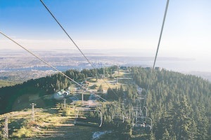 Aerial view of Vancouver from gondola